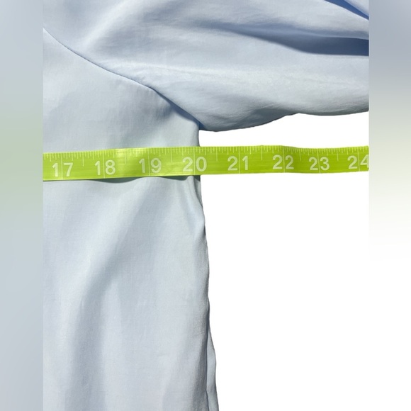 Zara Blouse with Lined Buttons Sky Blue Size Small - Picture 9 of 9